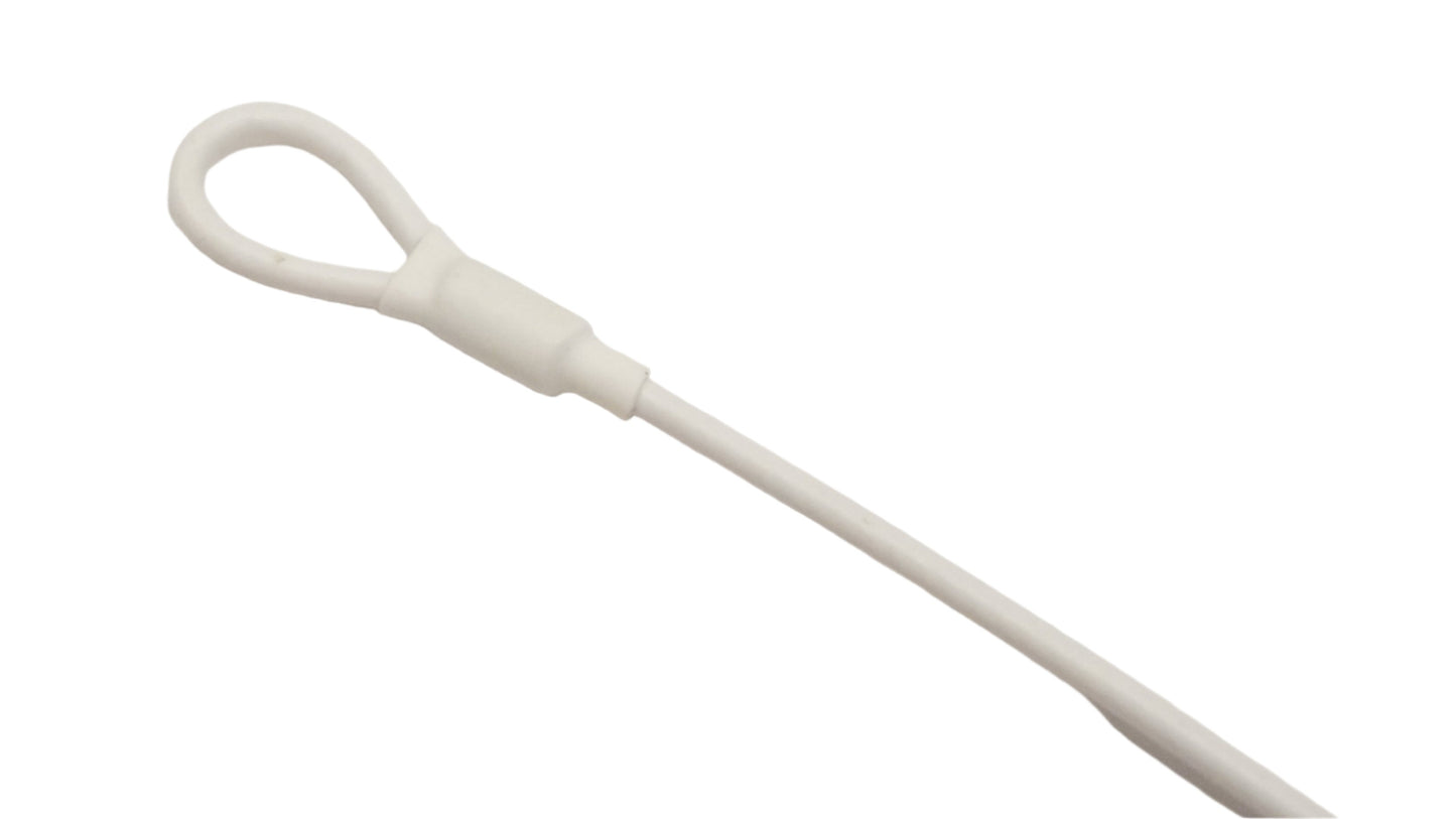 Security tag White Loop Pin lanyard 17cm for hard tags retail security