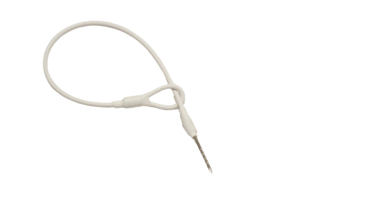 Security tag White Loop Pin lanyard 17cm for hard tags retail security