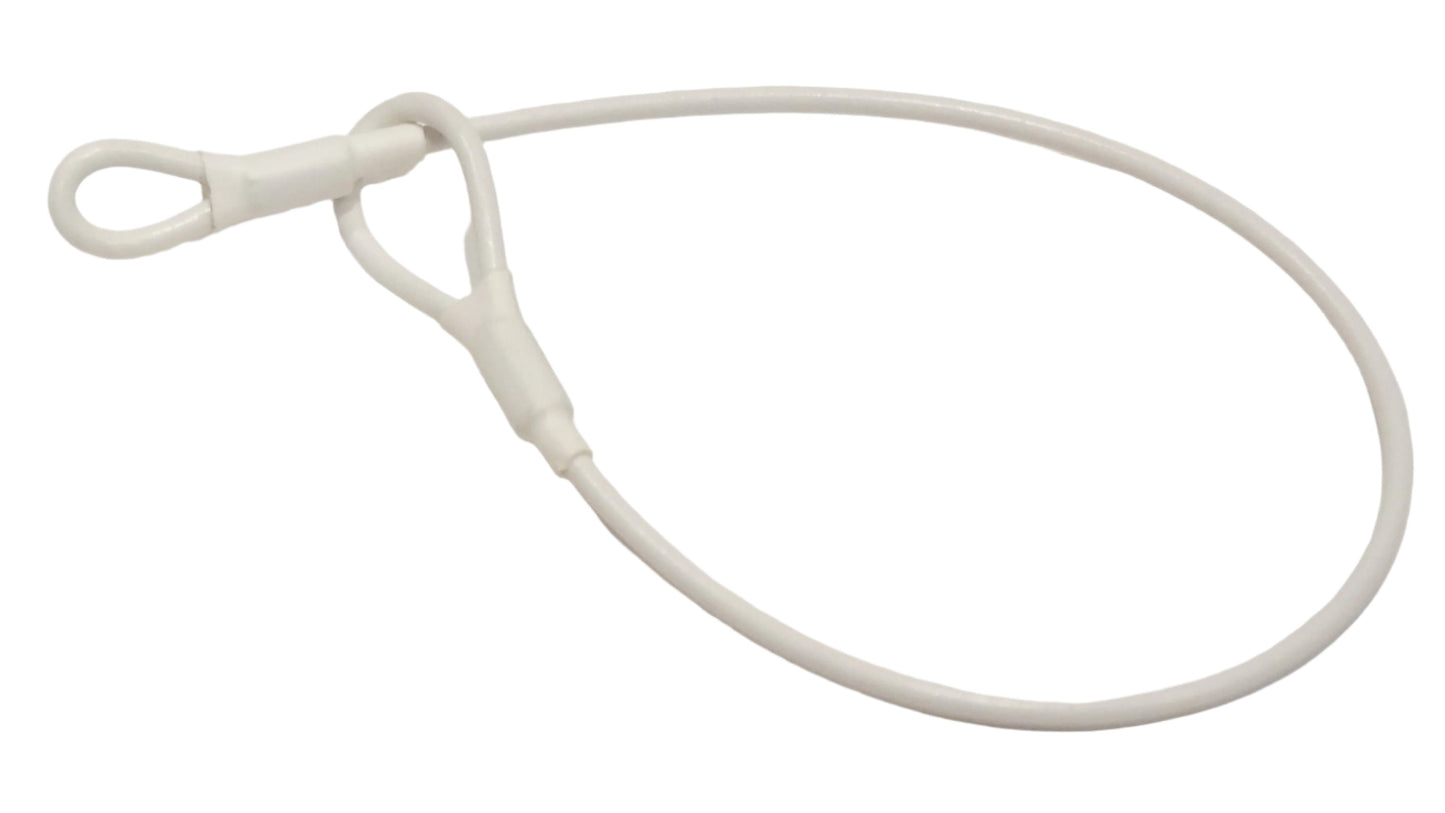 Security tag White Double Loop lanyard 17cm for hard tags retail security