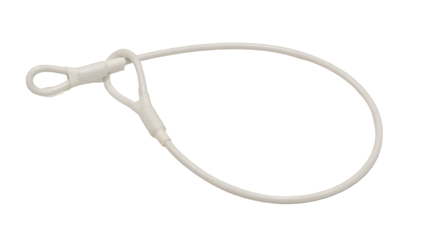 Security tag White Double Loop lanyard 17cm for hard tags retail security