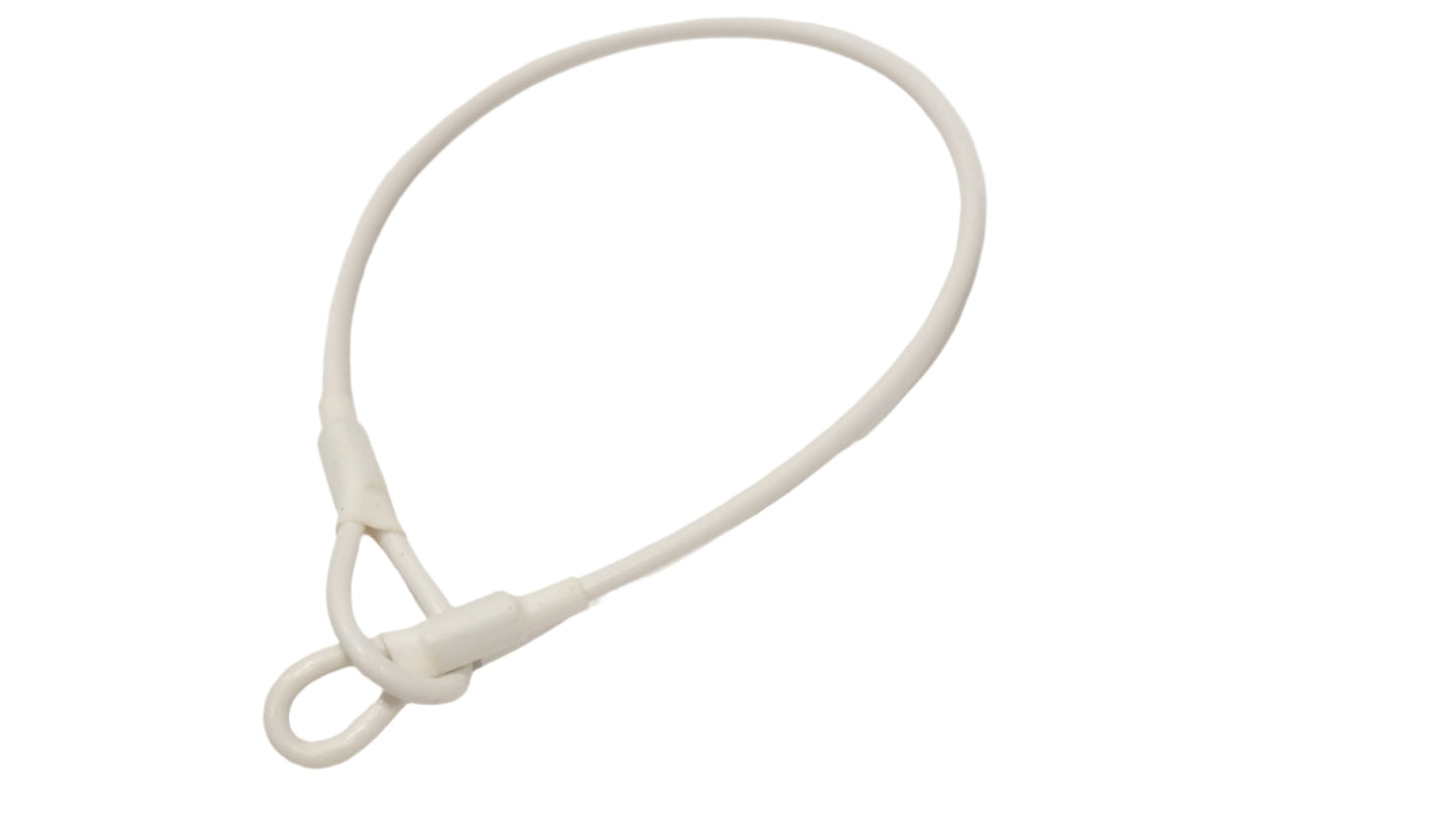 Security tag White Double Loop lanyard 17cm for hard tags retail security