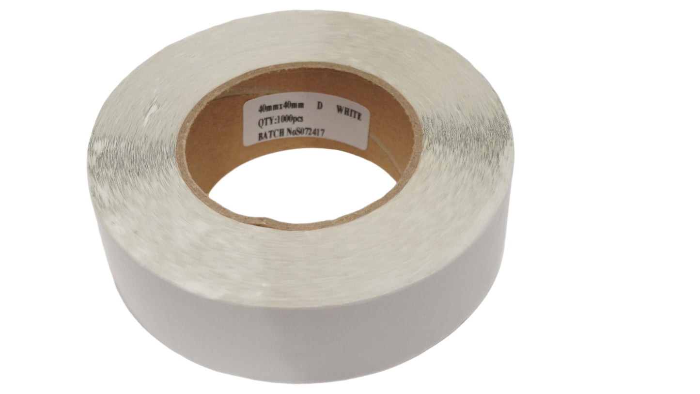 4x4cm Plain white security labels High Quality Adhesive labels 8.2MHz RF per 1,000