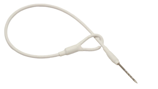 Security tag White Loop Pin lanyard 17cm for hard tags retail security