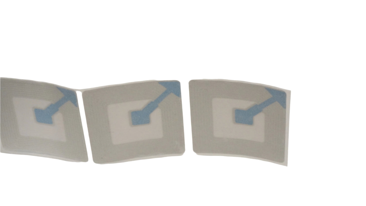 4x4cm Plain white security labels High Quality Adhesive labels 8.2MHz RF